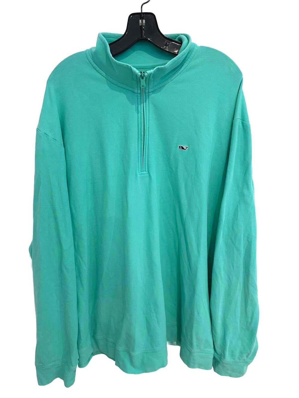 Vineyard Vines Men's Mint Green 1/4 Zip Pullover 100% Cotton Sweatshirt -XXL